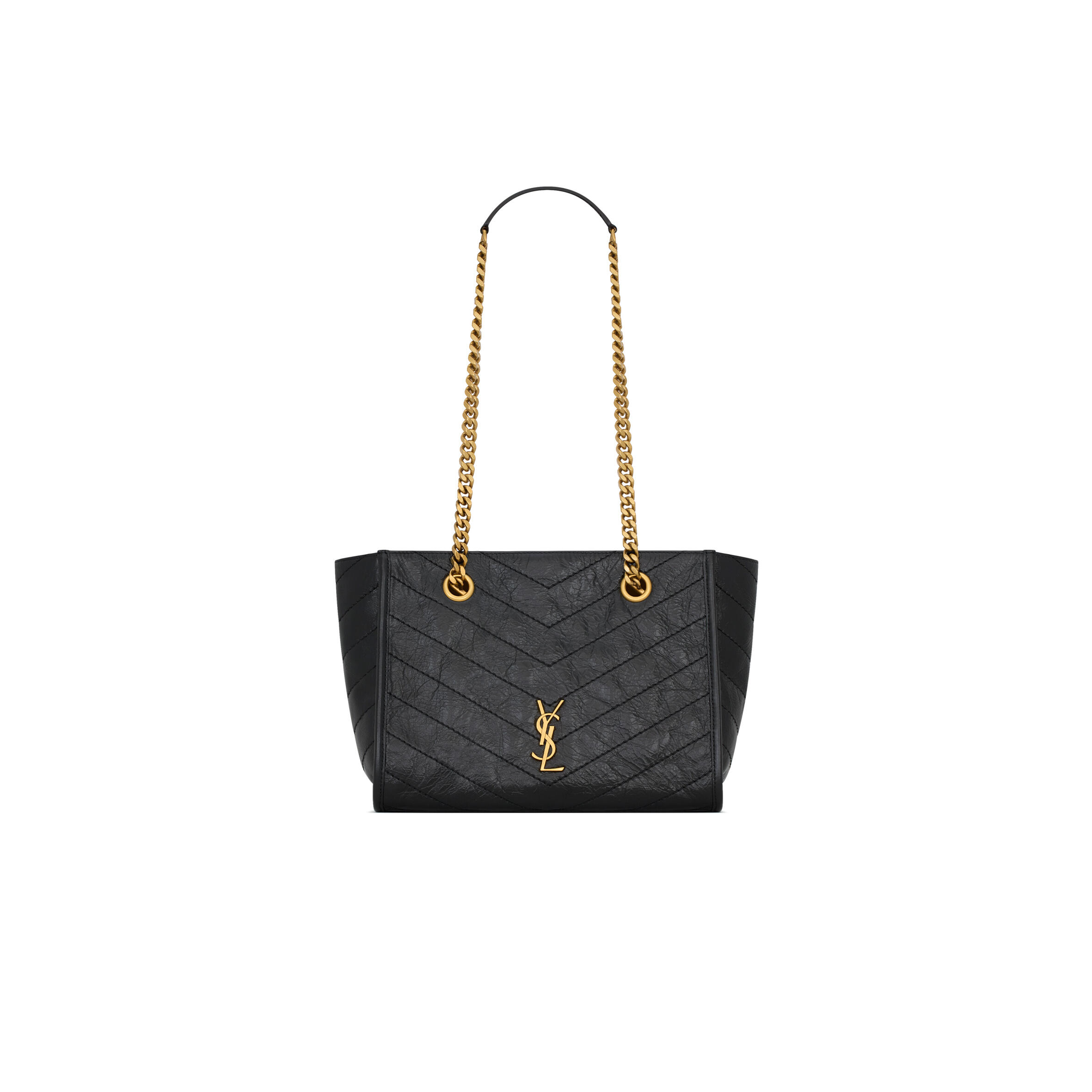 YSL NIKI SMALL SHOPPING IN VINTAGE LEATHER 8726800EN071000 (25*19*10cm)